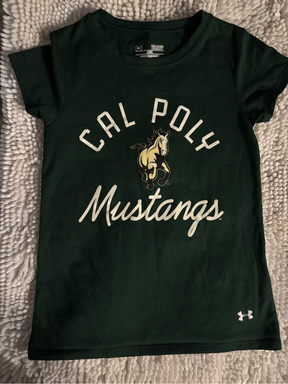 Under Armour Kids Cal Poly Mustangs Short Sleeve Tee - Green